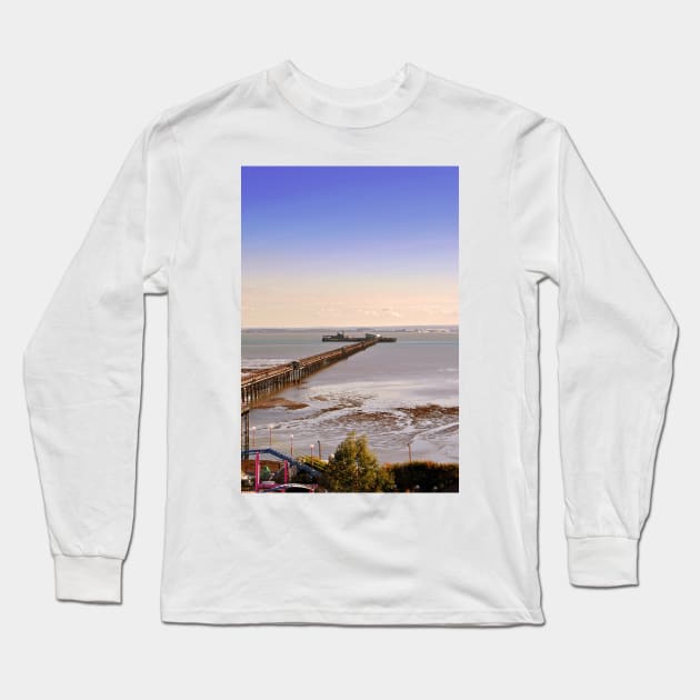 Southend on Sea Pier Essex England Long Sleeve T-Shirt by AndyEvansPhotos